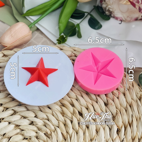 Khuôn silicon Ngôi Sao A122 làm bánh rau câu 3D 4D nhấn xôi, fondant, socola, nến hanmade