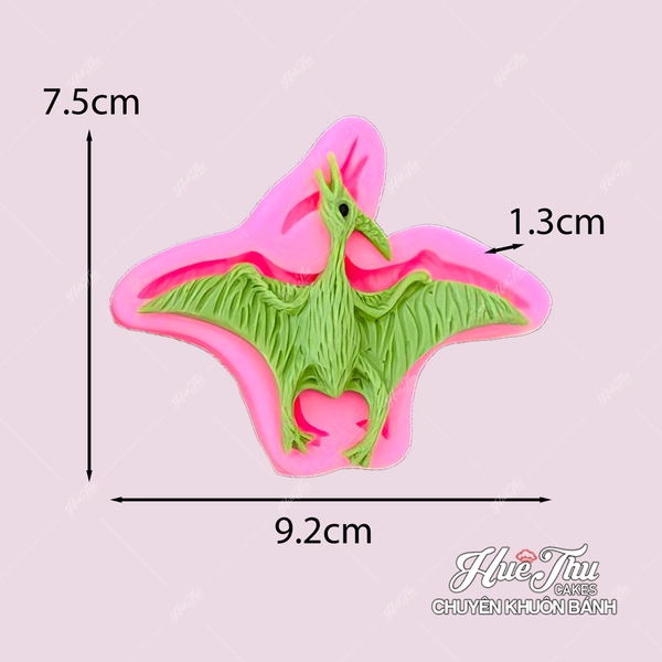 Khuôn silicon Khủng Long A161 (set 4 khuôn) làm bánh rau câu 3D 4D nhấn xôi, fondant, socola, nến hanmade