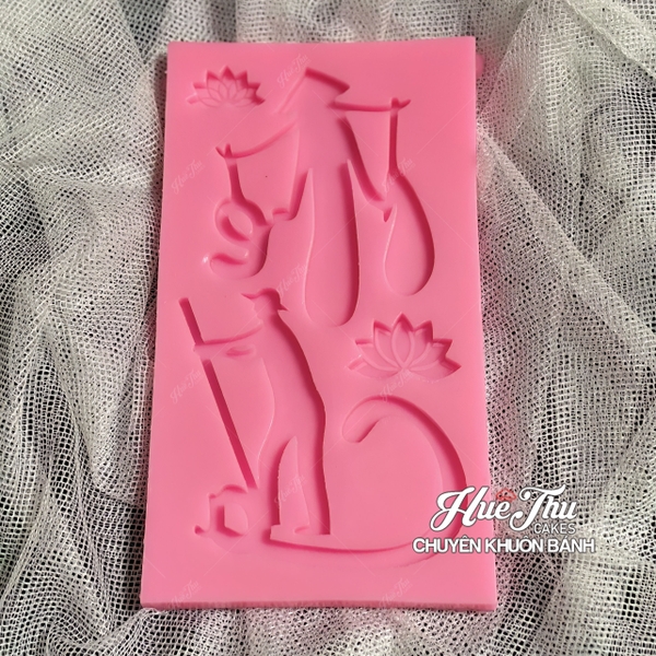 Khuôn silicon chữ Cha Mẹ 15x8cm làm bánh rau câu 3D 4D nhấn xôi, fondant, socola, nến hanmade