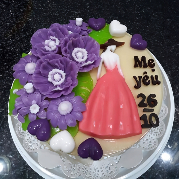 Khuôn silicon Cô Gái dùng làm bánh rau câu 3D 4D nhấn xôi, fondant, socola, nến hanmade ngày phụ nữ