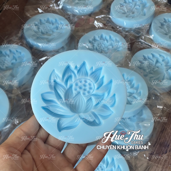 Khuôn silicon Mặt Sen làm bánh rau câu 3D 4D nhấn xôi, fondant, socola, nến hanmade