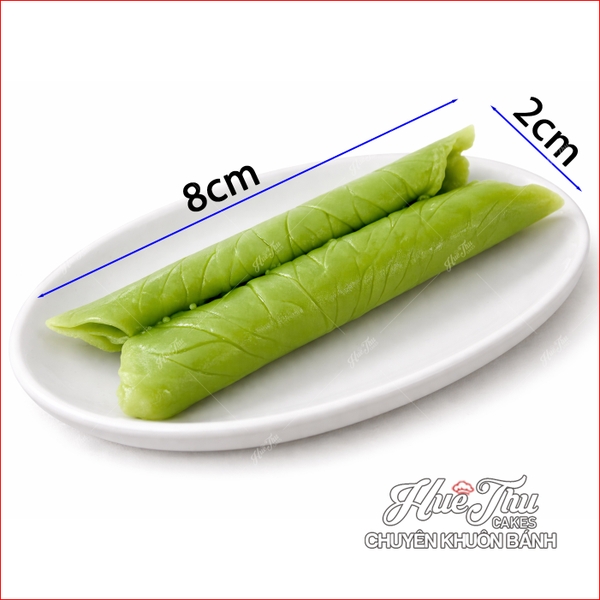Khuôn silicon lá sen cuốn 8x2cm làm bánh rau câu 3D 4D nhấn xôi, fondant, socola, nến hanmade