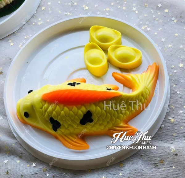 Khuôn thỏi vàng (vỉ 9 thỏi 5.5cm) làm bánh rau câu 3D 4D nhấn xôi, fondant, socola, nến hanmade