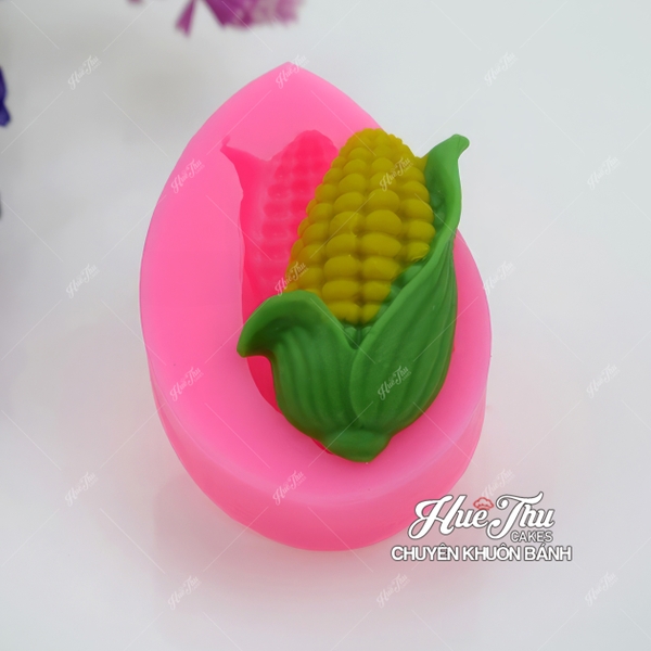 Khuôn silicon Bắp Ngô 5.1cm làm bánh rau câu 3D 4D nhấn xôi, fondant, socola, nến hanmade