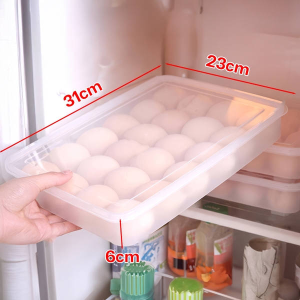 Khay Hộp Đựng Bánh Trôi, Trứng 24 Ô Có Nắp nhựa trong suốt, hộp đựng chè trôi