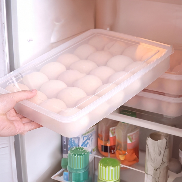 Khay Hộp Đựng Bánh Trôi, Trứng 24 Ô Có Nắp nhựa trong suốt, hộp đựng chè trôi