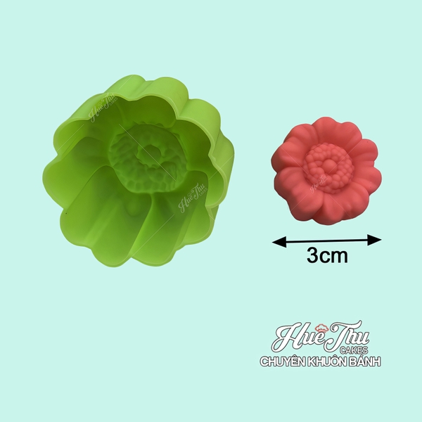 Khuôn silicon Hoa Đào 1 nhỏ 3cm (10 cái) làm bánh rau câu, nhấn xôi, bánh da lợn
