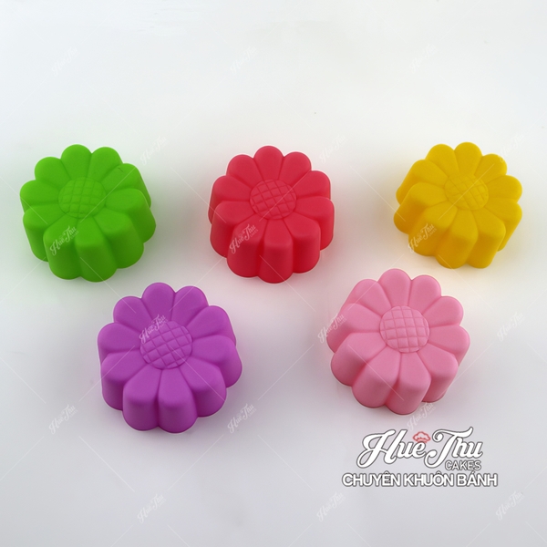 Khuôn silicon Hoa Cúc 4 lớn nhỏ 3/5cm (20 cái) làm bánh rau câu, nhấn xôi, bánh da lợn