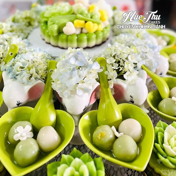 Chậu Hoa Sứ Con Voi Decor - trang trí đồ ăn, mâm cúng, trang trí nhà cửa