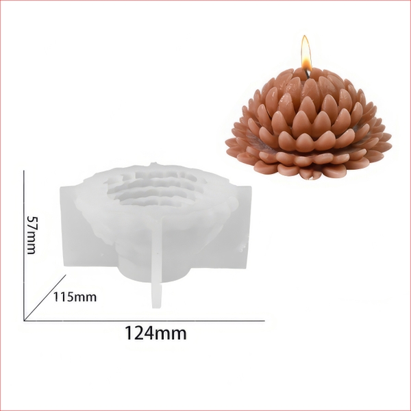 Khuôn silicon Hoa Sen A87 làm bánh rau câu 3D 4D nhấn xôi, fondant, socola, nến hanmade