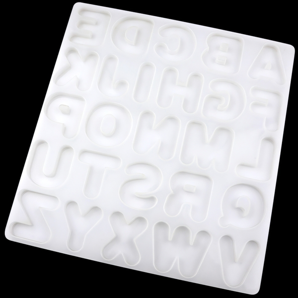Khuôn silicon Bộ Chữ In Hoa A58 làm bánh rau câu 3D 4D nhấn xôi, fondant, socola, nến hanmade