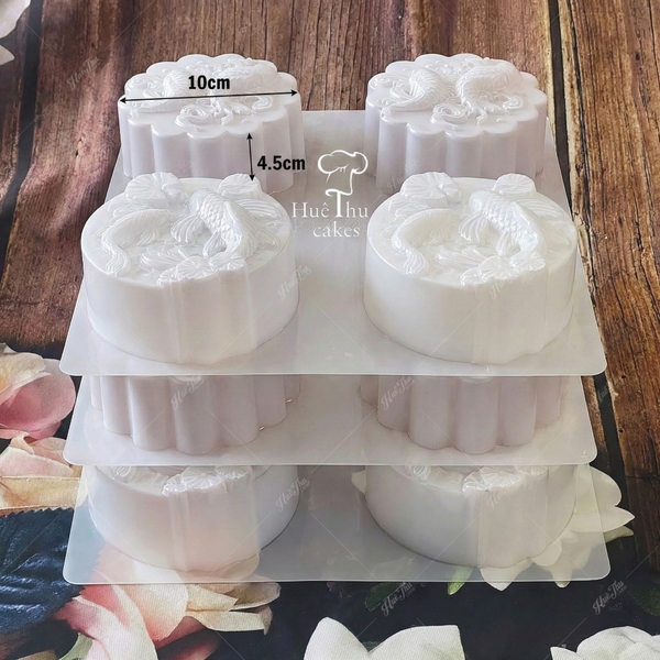 Khuôn rau câu, nhấn xôi Cá Vàng (vỉ 4 khuôn) làm bánh rau câu, ép xôi