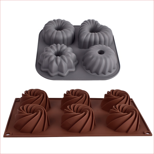 Khuôn silicon Trái Tim A49 (vỉ 4 hình) làm bánh rau câu 3D 4D nhấn xôi, fondant, socola, nến hanmade