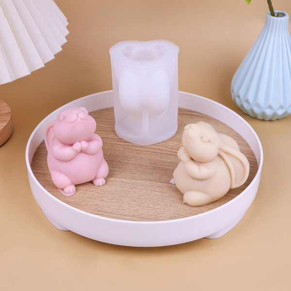 Khuôn silicon Con Thỏ A66 6.5cm làm bánh rau câu 3D 4D nhấn xôi, fondant, socola, nến hanmade