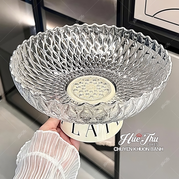 Khay Nhựa Đựng Trái Cây Hoa Quả 25cm đế tháo rời tiện lợi