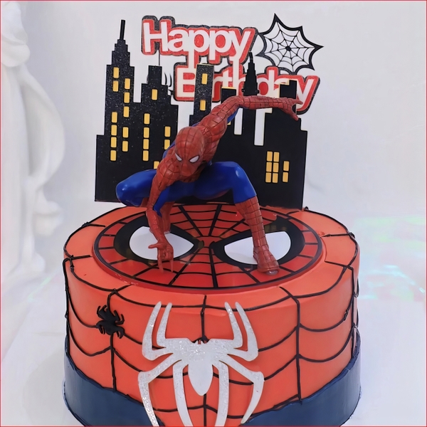 Siêu Nhân Nhện 9cm PK1 phụ kiện trang trí bánh sinh nhật, bánh rau câu, bánh kem