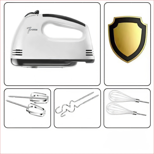 Máy Đánh Trứng Cầm Tay 7 Tốc Độ Công Suất 180W (Kèm 6 Que Trộn)