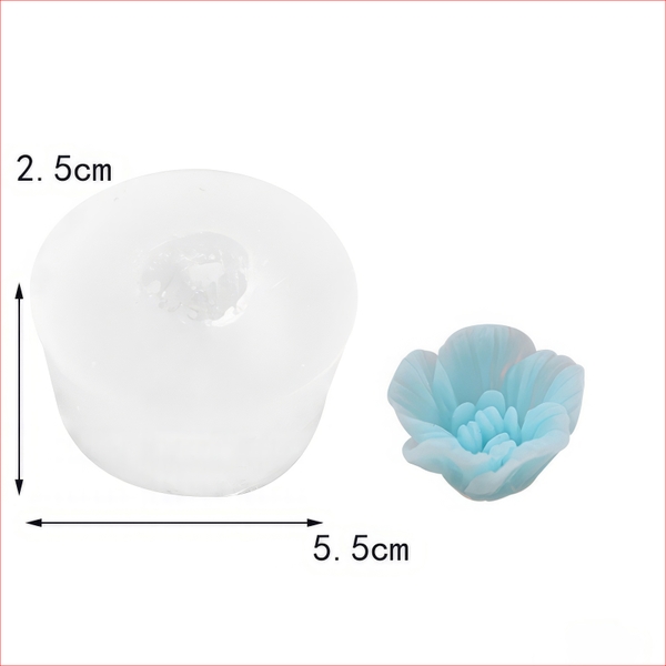Khuôn silicon Mẫu Đơn MD1 (bộ 5 khuôn) làm bánh rau câu 3D 4D nhấn xôi, chè trôi nước, socola, nến hanmade