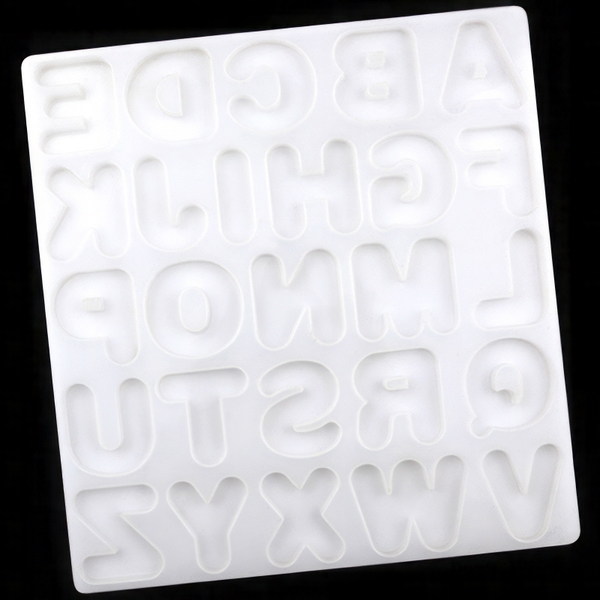 Khuôn silicon Bộ Chữ In Hoa A58 làm bánh rau câu 3D 4D nhấn xôi, fondant, socola, nến hanmade