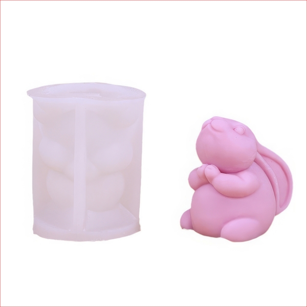 Khuôn silicon Con Thỏ A66 6.5cm làm bánh rau câu 3D 4D nhấn xôi, fondant, socola, nến hanmade