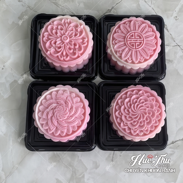 Combo 4 khuôn silicon Hoa Cúc Hoa Sen Trung Thu 5678 A117 làm bánh rau câu 3D 4D nhấn xôi, fondant, socola, nến hanmade