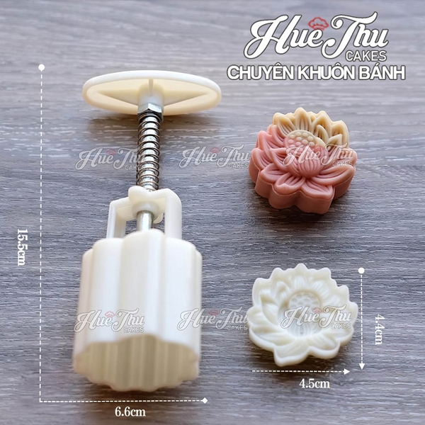 Khuôn lò xo Hoa Sen 50/125/150g - khuôn làm bánh trung thu, bánh dứa, bánh cốm xu xê, nhấn xôi hoa đậu