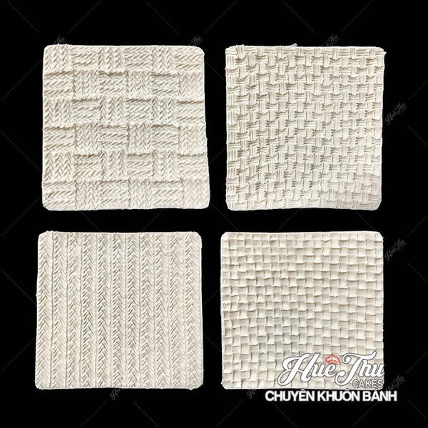 Khuôn silicon ép đậu Mặt Len Đan 10*10cm (4 mặt) nhấn xôi hoa, fondant, chè trôi nước
