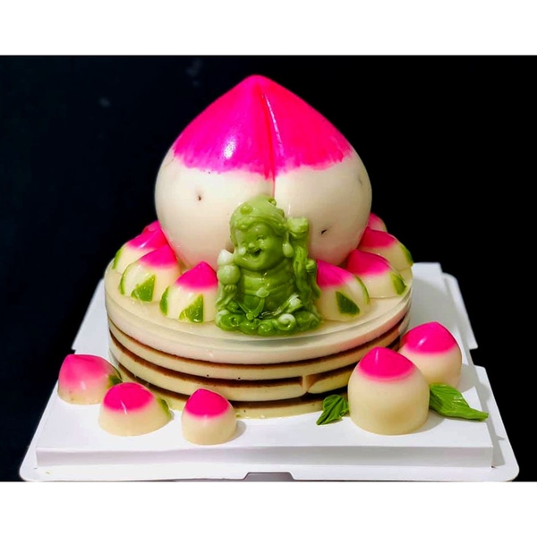Khuôn silicon Trái Đào Đại 20cm làm bánh rau câu 3D 4D nhấn xôi, fondant, socola, nến hanmade
