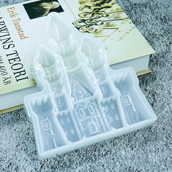 Khuôn silicon Lâu Đài A31 làm bánh rau câu 3D 4D nhấn xôi, fondant, socola, nến hanmade