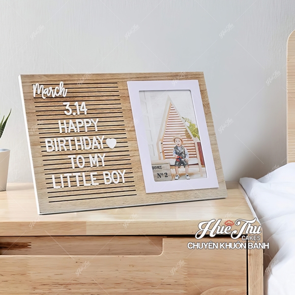 Bảng Vải Nỉ Gắn Chữ Kèm Khung Ảnh BV1 trang trí nhà cửa đám tiệc (tặng 2 bộ chữ)