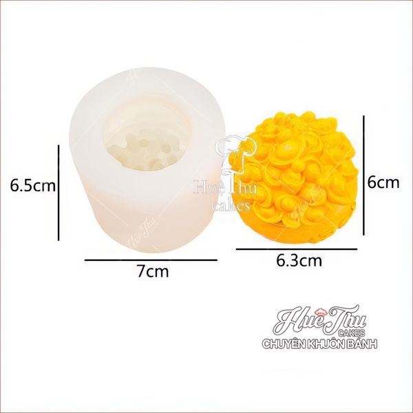 Combo 4 khuôn silicon Hũ Vàng 5.5-7.6cm làm bánh rau câu 3D 4D nhấn xôi, fondant, socola, nến hanmade