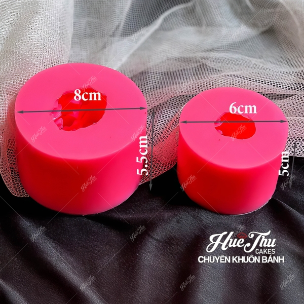 Khuôn silicon hoa Mẫu Đơn Pompon làm bánh rau câu 3D 4D nhấn xôi, fondant, socola, nến hanmade