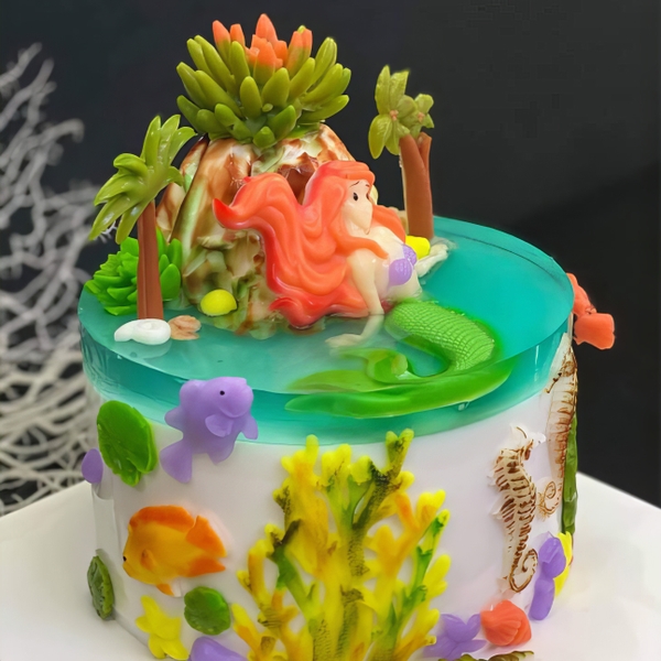 Khuôn silicon Nàng Tiên Cá làm bánh rau câu 3D 4D nhấn xôi, fondant, socola, nến hanmade
