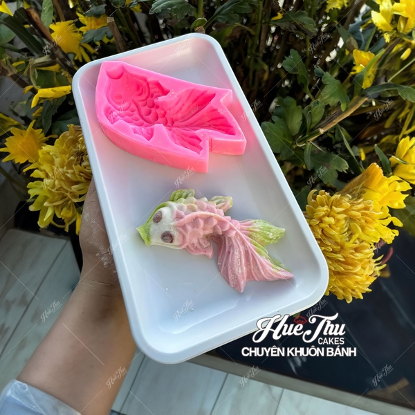 Khuôn silicon Cá Vàng A6 làm bánh rau câu 3D 4D nhấn xôi, chè trôi nước, socola, nến hanmade