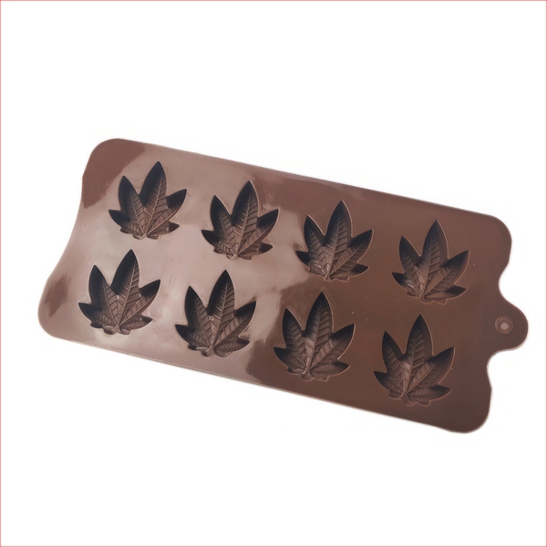 Khuôn silicon Lá Phong A32 (vỉ 8 hình) làm bánh rau câu 3D 4D nhấn xôi, fondant, socola, nến hanmade