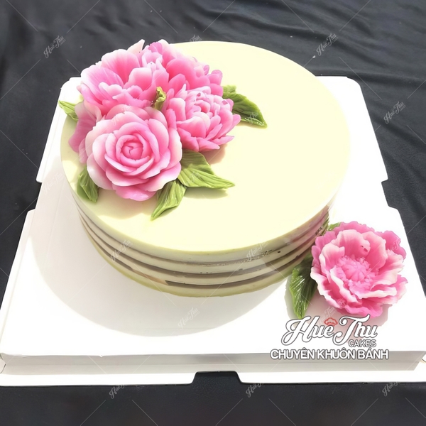 Khuôn silicon Hoa Mẫu Đơn Thái 7cm làm bánh rau câu 3D 4D nhấn xôi, fondant, socola, nến hanmade