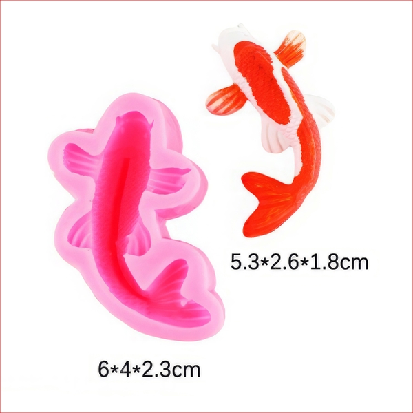 Khuôn silicon Cá Kol A86 làm bánh rau câu 3D 4D nhấn xôi, fondant, socola, nến hanmade