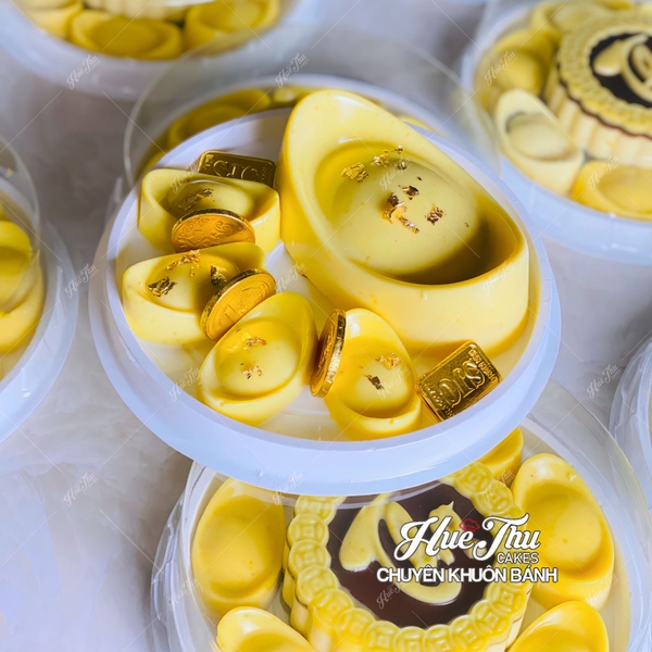 Khuôn thỏi vàng (vỉ 9 thỏi 5.5cm) làm bánh rau câu 3D 4D nhấn xôi, fondant, socola, nến hanmade