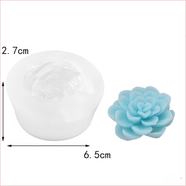 Khuôn silicon Mẫu Đơn MD1 (bộ 5 khuôn) làm bánh rau câu 3D 4D nhấn xôi, chè trôi nước, socola, nến hanmade