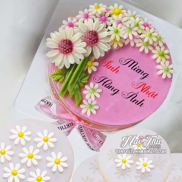 Khuôn silicon Cúc dại B69 làm bánh rau câu 3D 4D nhấn xôi, fondant, socola, nến hanmade