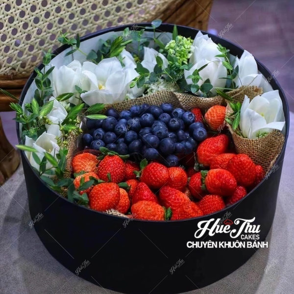 Hộp đựng bánh tròn nắp trong (nhiều màu) đựng bánh, hoa, trái cây