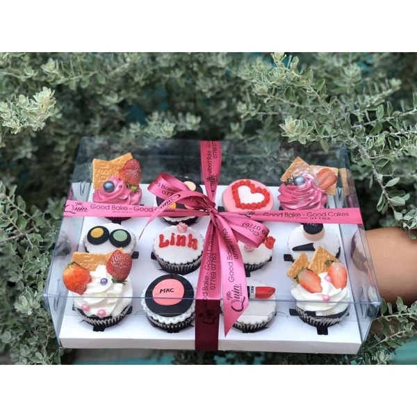 Hộp đựng bánh Cupcake 4/6/12 bánh trong suốt sang trọng