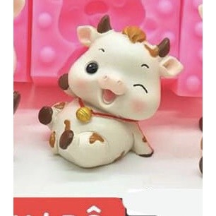 Khuôn silicon con Trâu Ngộ Nghĩnh làm bánh rau câu 3D 4D nhấn xôi, fondant, socola, nến hanmade
