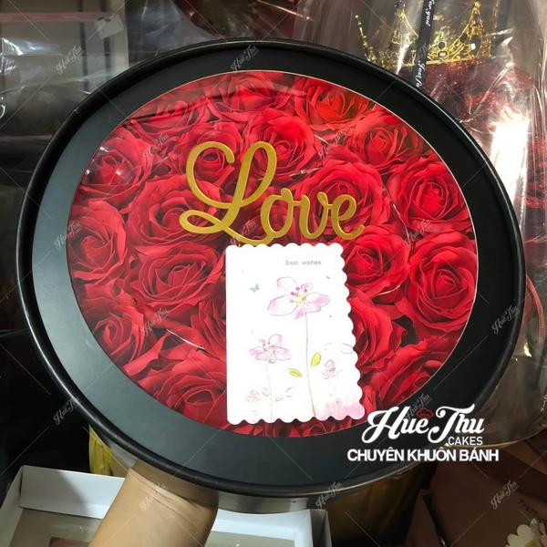 Hộp đựng bánh tròn nắp trong (nhiều màu) đựng bánh, hoa, trái cây