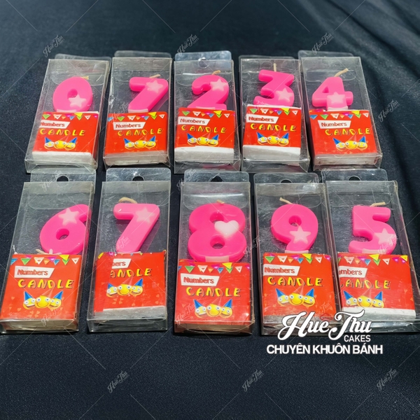 Set 10 nến số cao cấp sinh nhật từ số 0-9 cho bánh kem, bông lan, rau câu