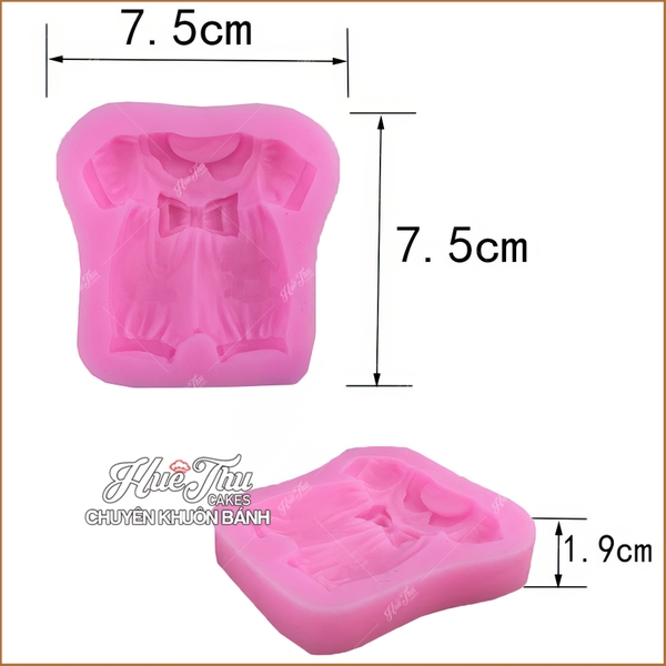 Khuôn silicon Bộ Đồ Baby làm bánh rau câu 3D 4D nhấn xôi, fondant, socola, nến hanmade