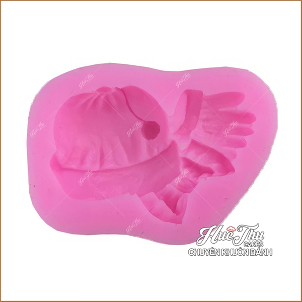 Khuôn silicon Mũ Len, Găng Tay, Nơ làm bánh rau câu 3D 4D nhấn xôi, fondant, socola, nến hanmade