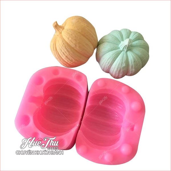 Khuôn silicon Bí Ngô 4cm làm bánh rau câu 3D 4D nhấn xôi, chè trôi nước, socola, nến hanmade