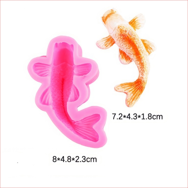 Khuôn silicon Cá Kol A86 làm bánh rau câu 3D 4D nhấn xôi, fondant, socola, nến hanmade