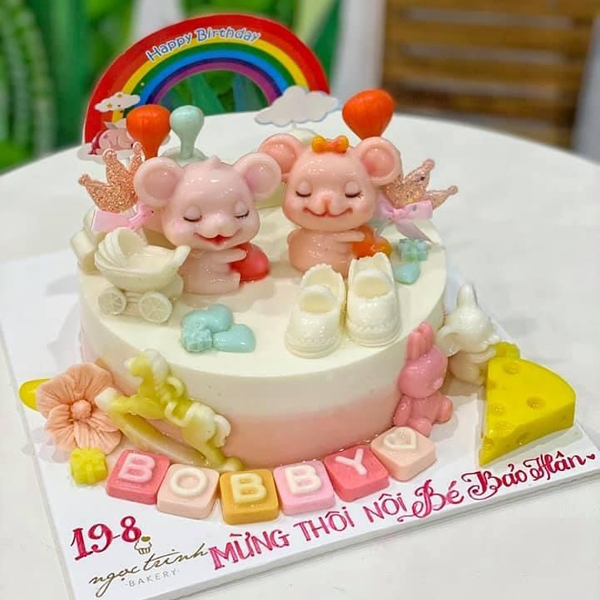 Khuôn silicon Con Chuột 8x7cm làm bánh rau câu 3D 4D nhấn xôi, fondant, socola, nến hanmade